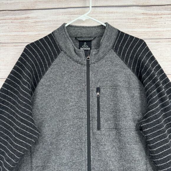prAna Rohan Wool Full Zip Sweater Jacket Men's Size XXL Gray/Black - Picture 3 of 13